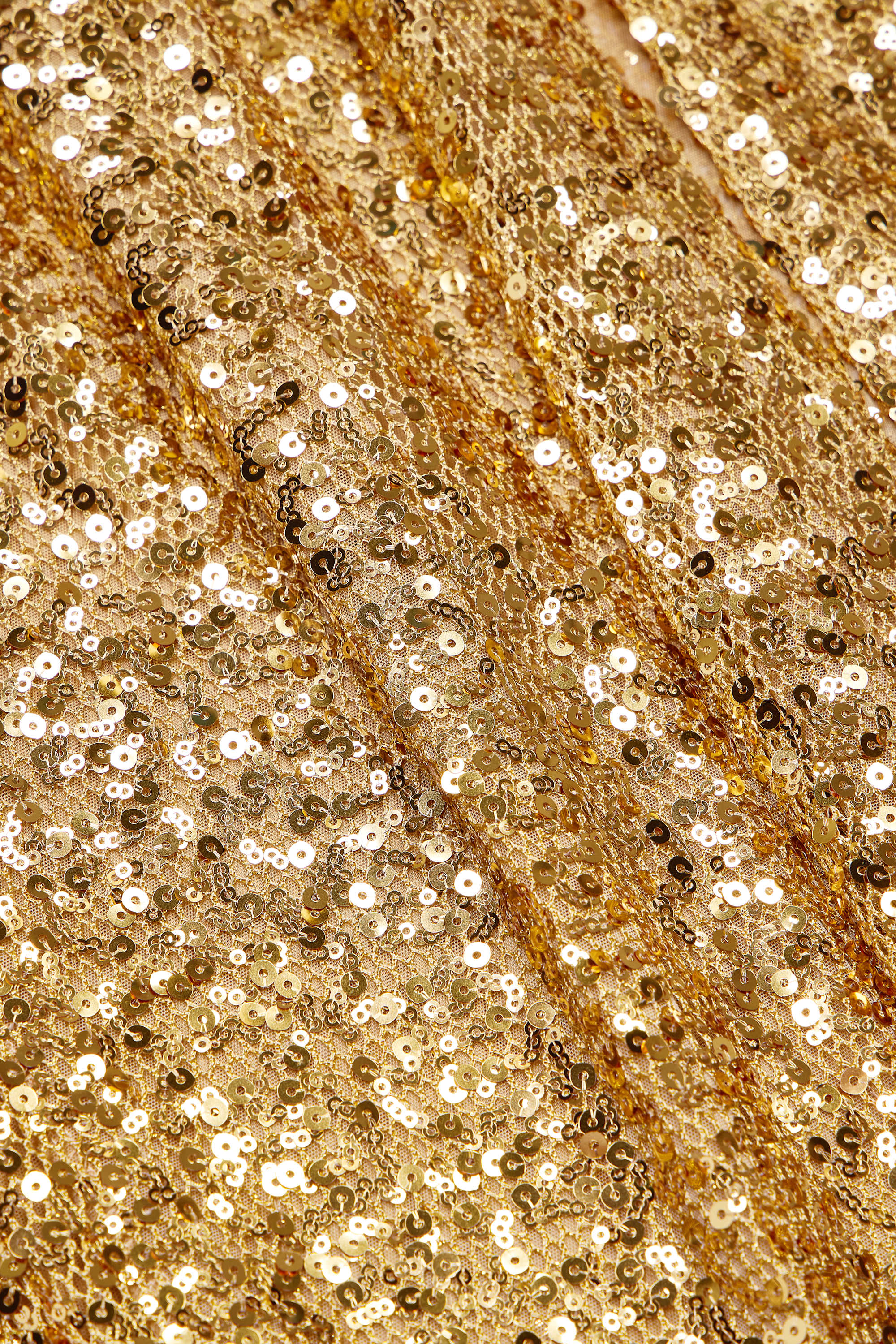 Embellished Hardware-Detail Strappy Maxi Skirt in Gold - Image 5