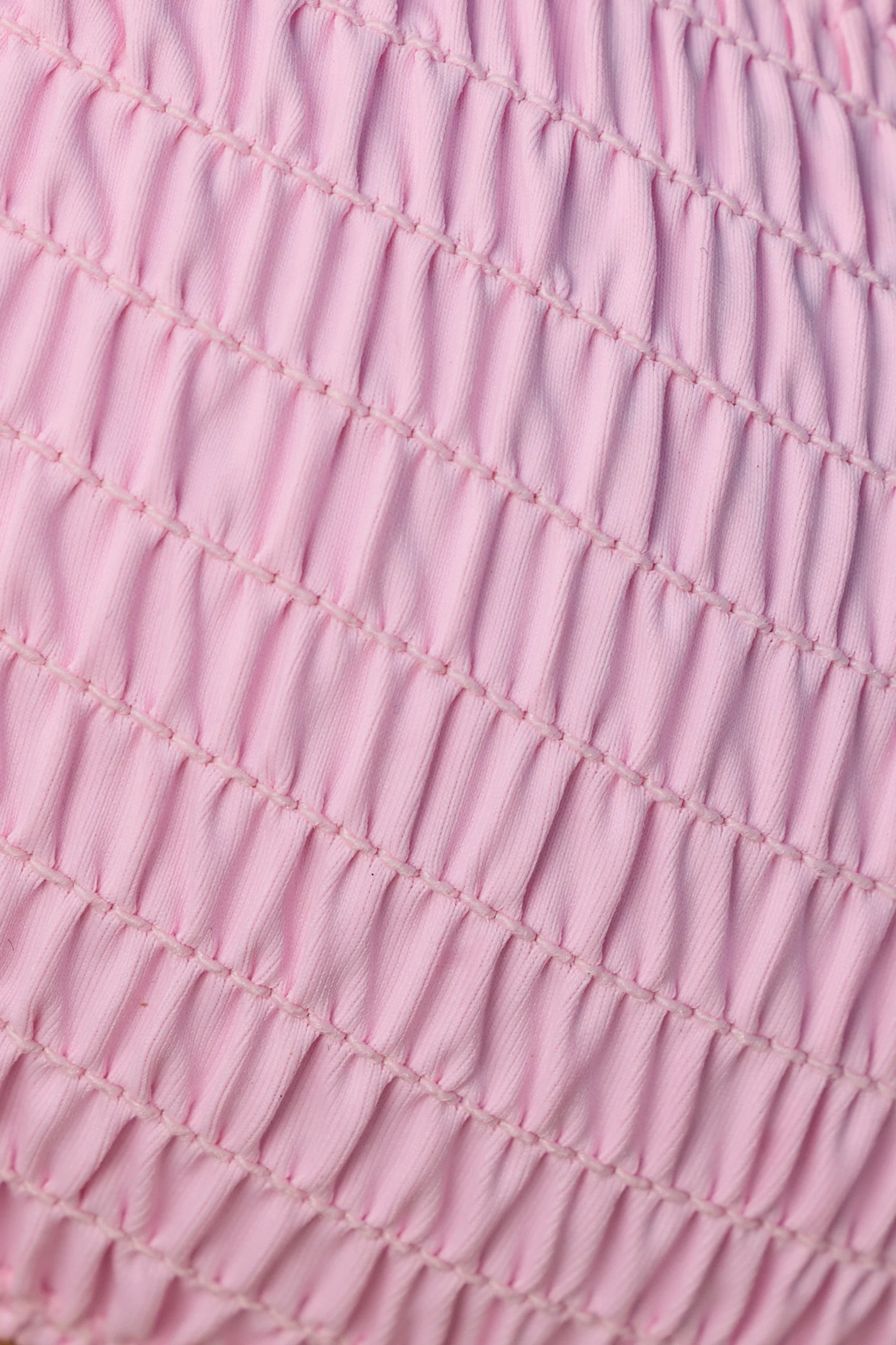 Strappy Bandeau Bikini Top in Ballerina Pink - Image 4