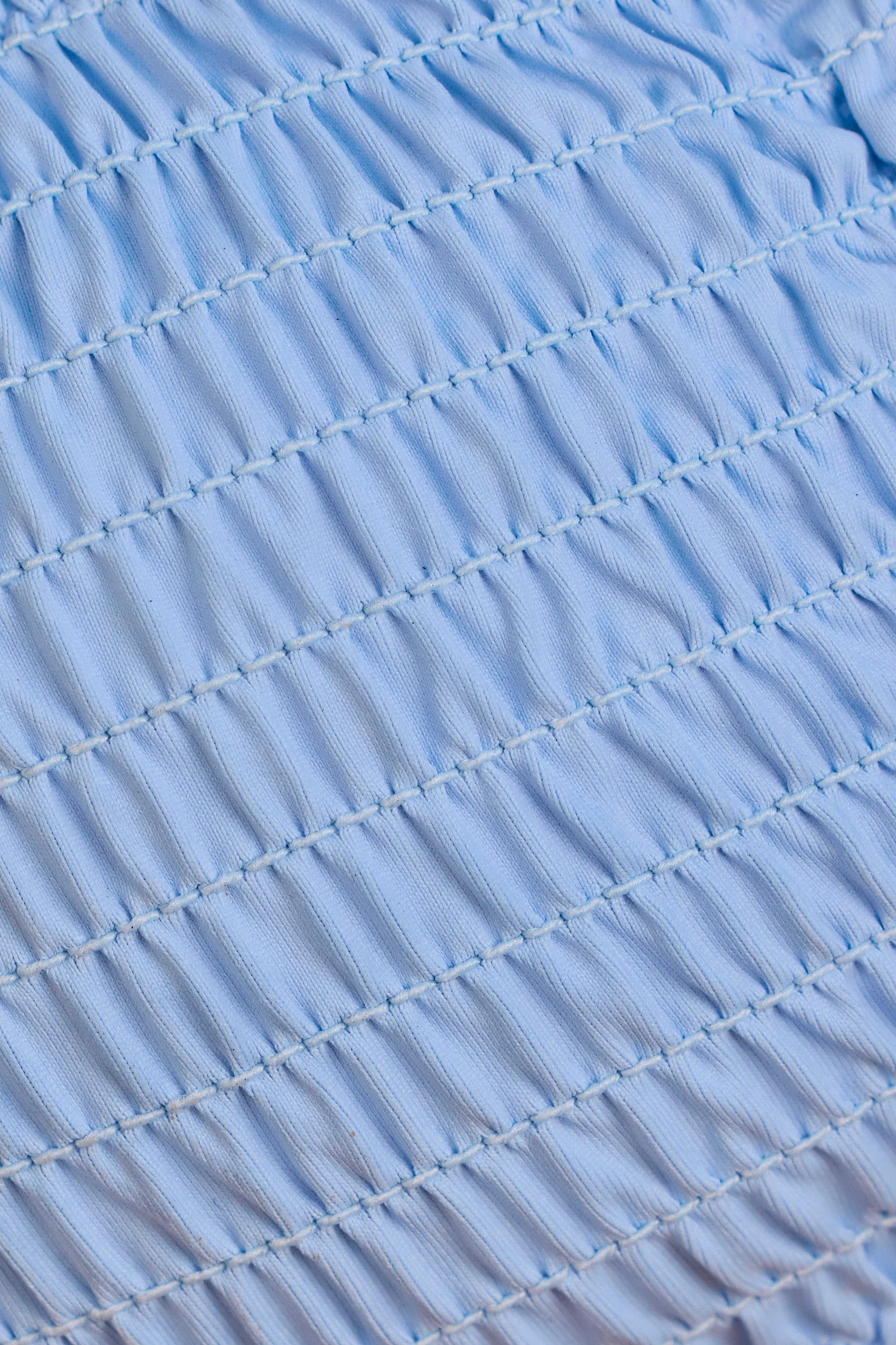 Strappy Bandeau Bikini Top in Sky Blue - Image 4