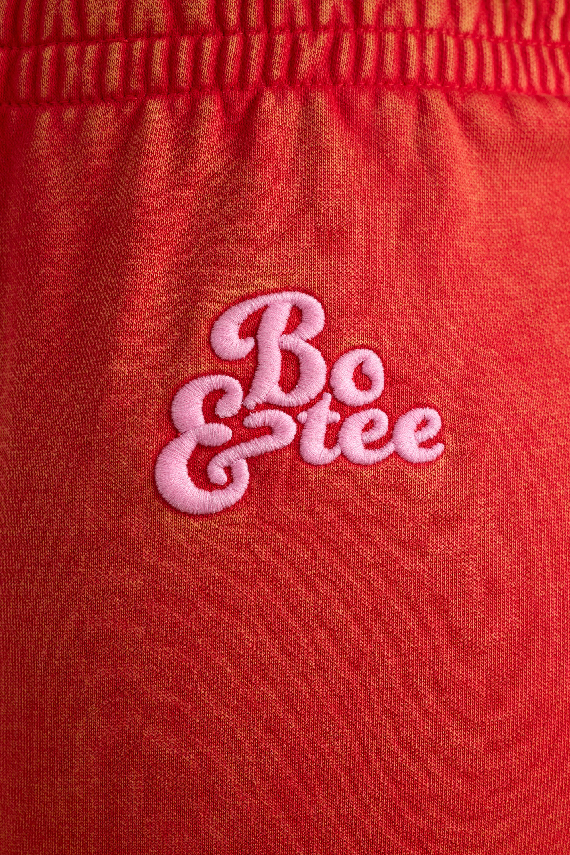 Brushed Jersey Oversized Joggers in Red - Image 8