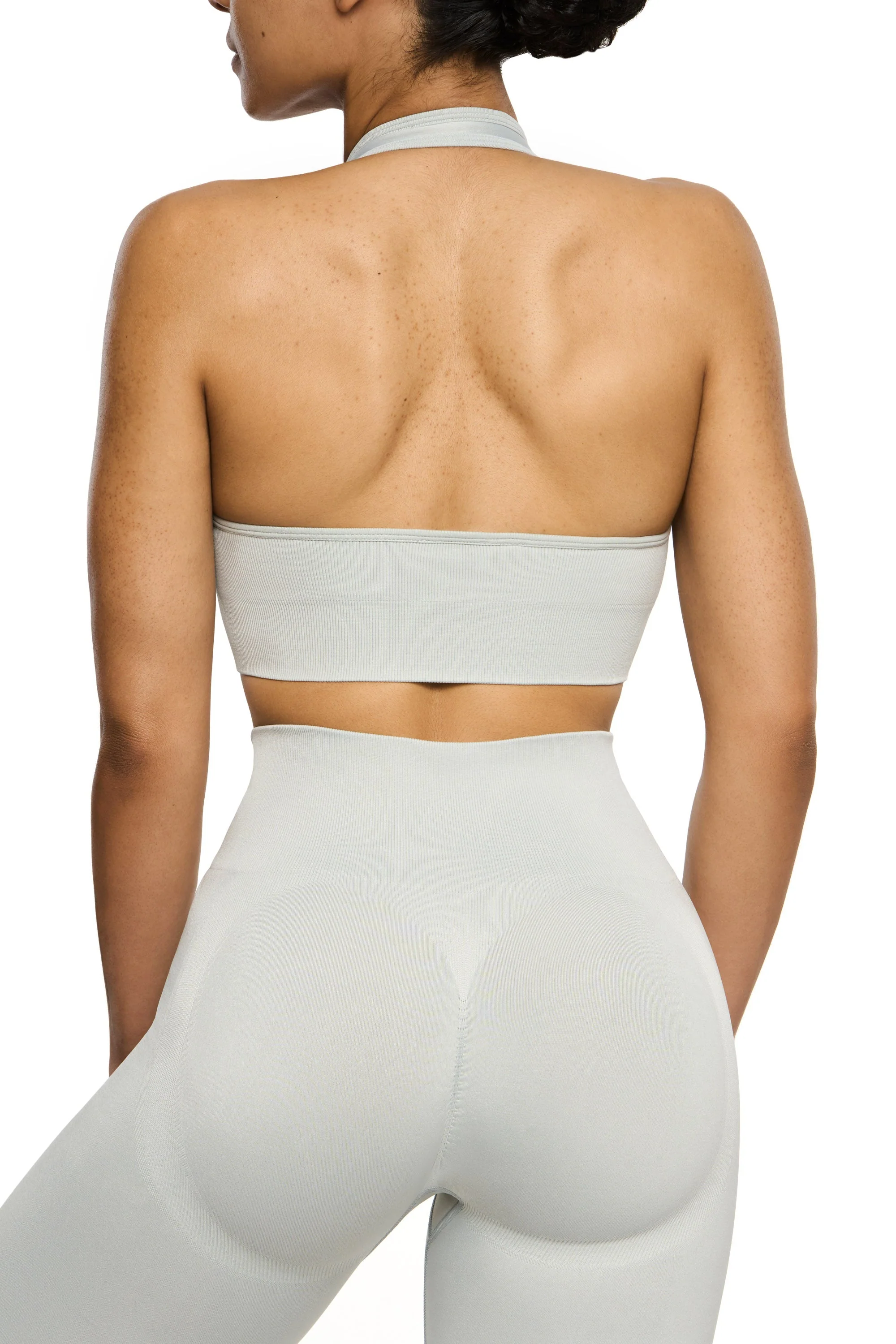 Halter Neck Sports Bra in Grey - Image 7