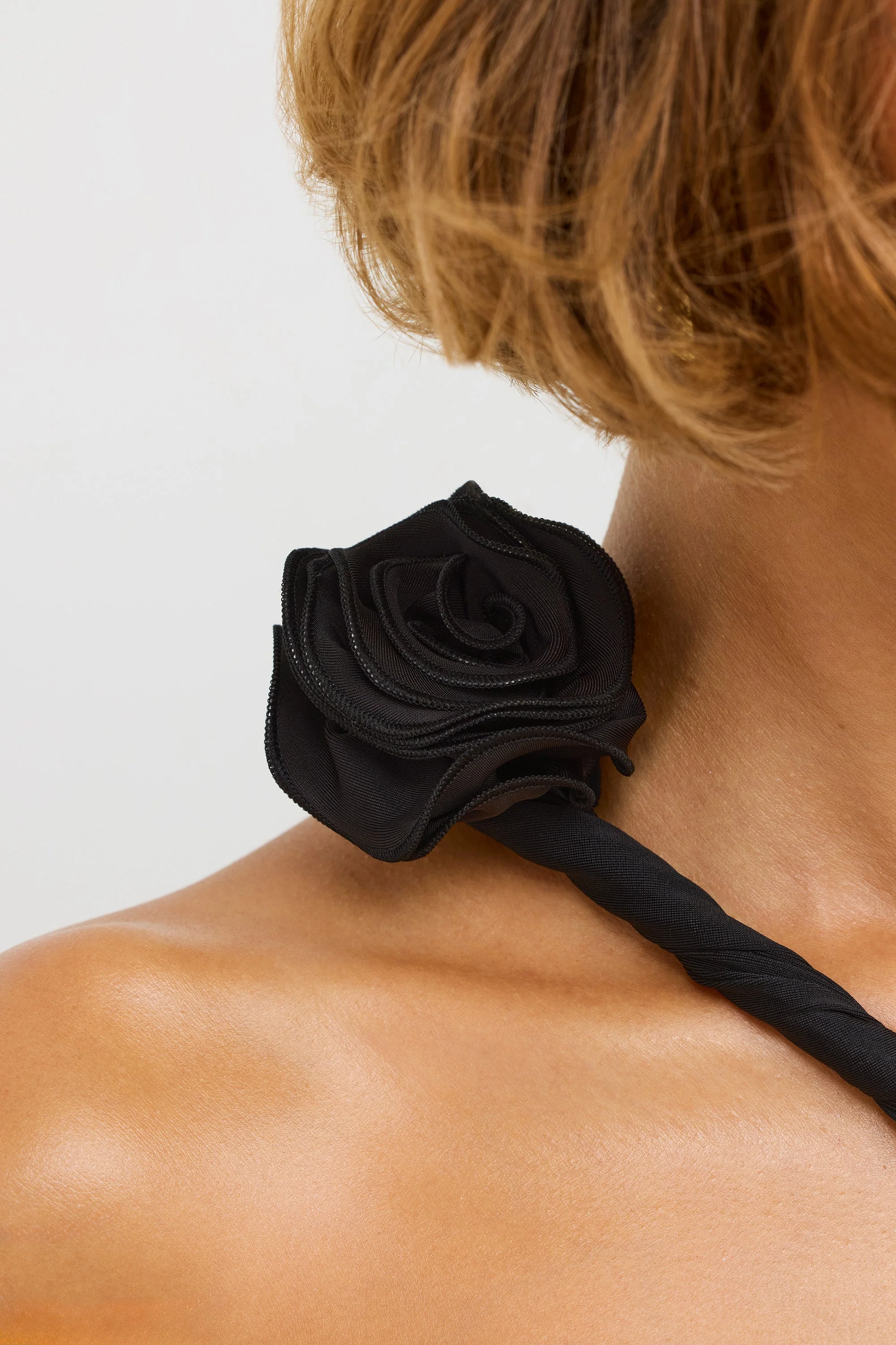 Premium Jersey Asymmetric Cut Out Maxi Dress in Black - Image 4