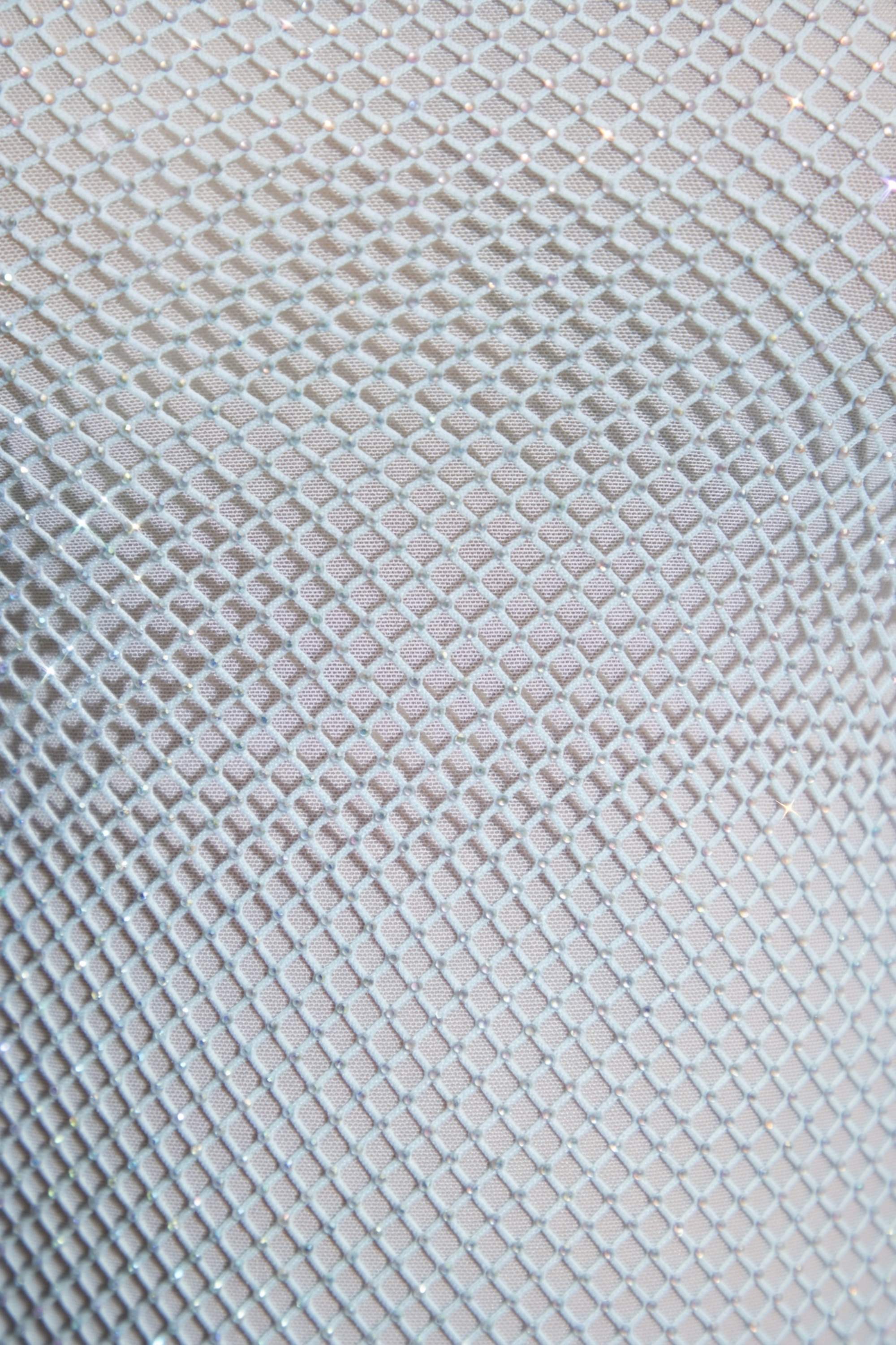 Embellished Asymmetric Ultra Mini Dress in Aqua - Image 8