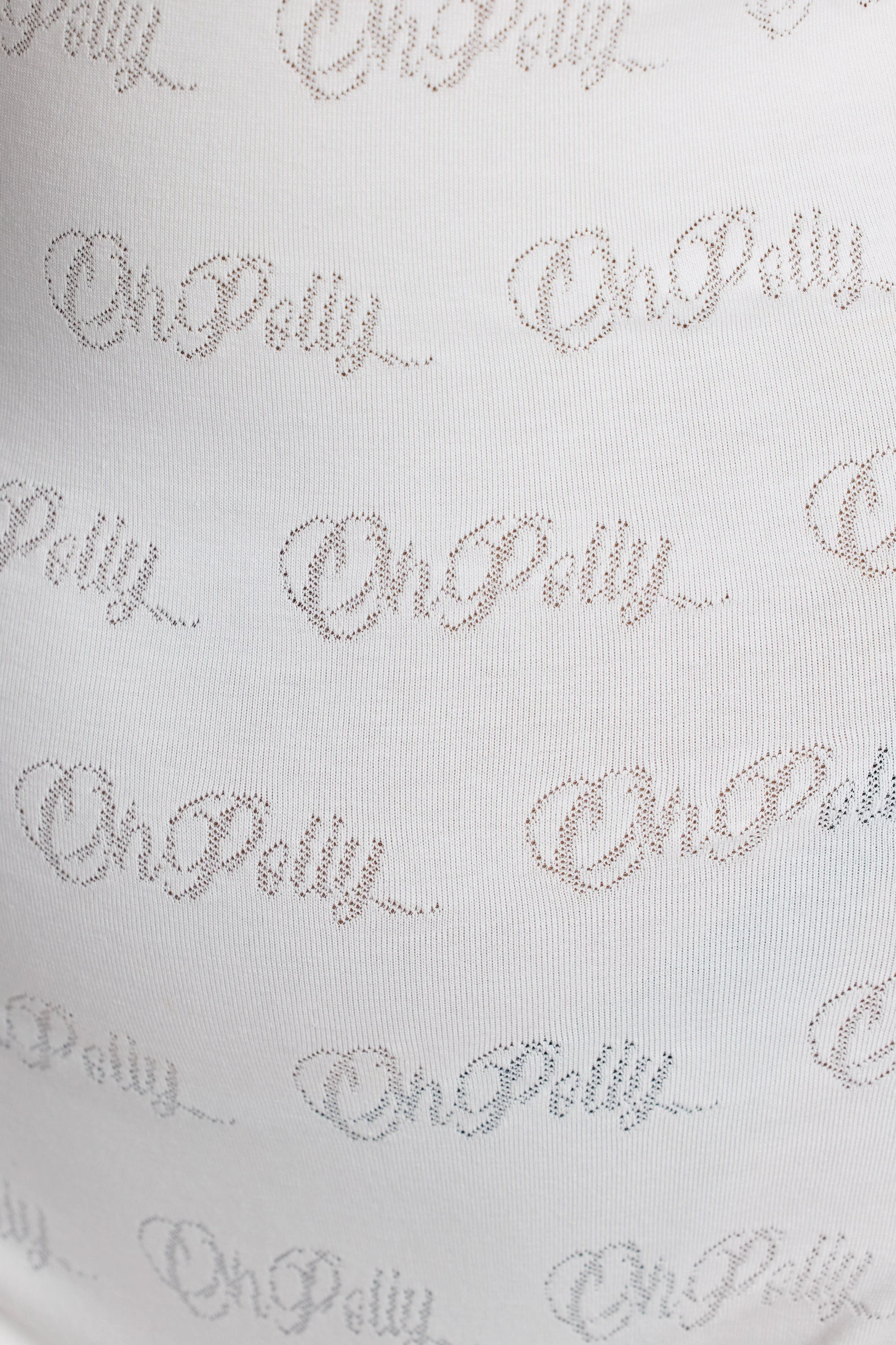 Strappy Low Back Pointelle Romper in White - Image 7