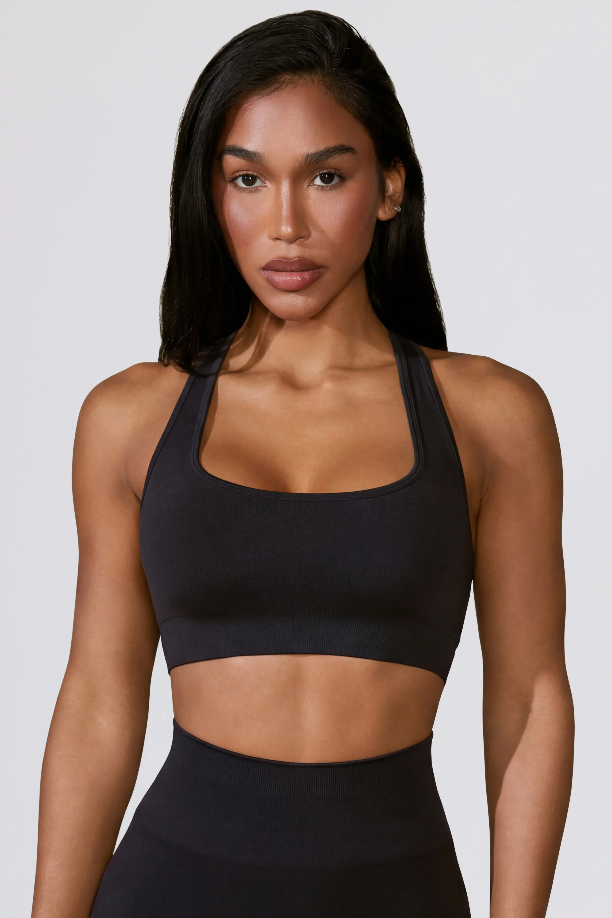Cut Out Define Luxe Sports Bra in Black - Image 6