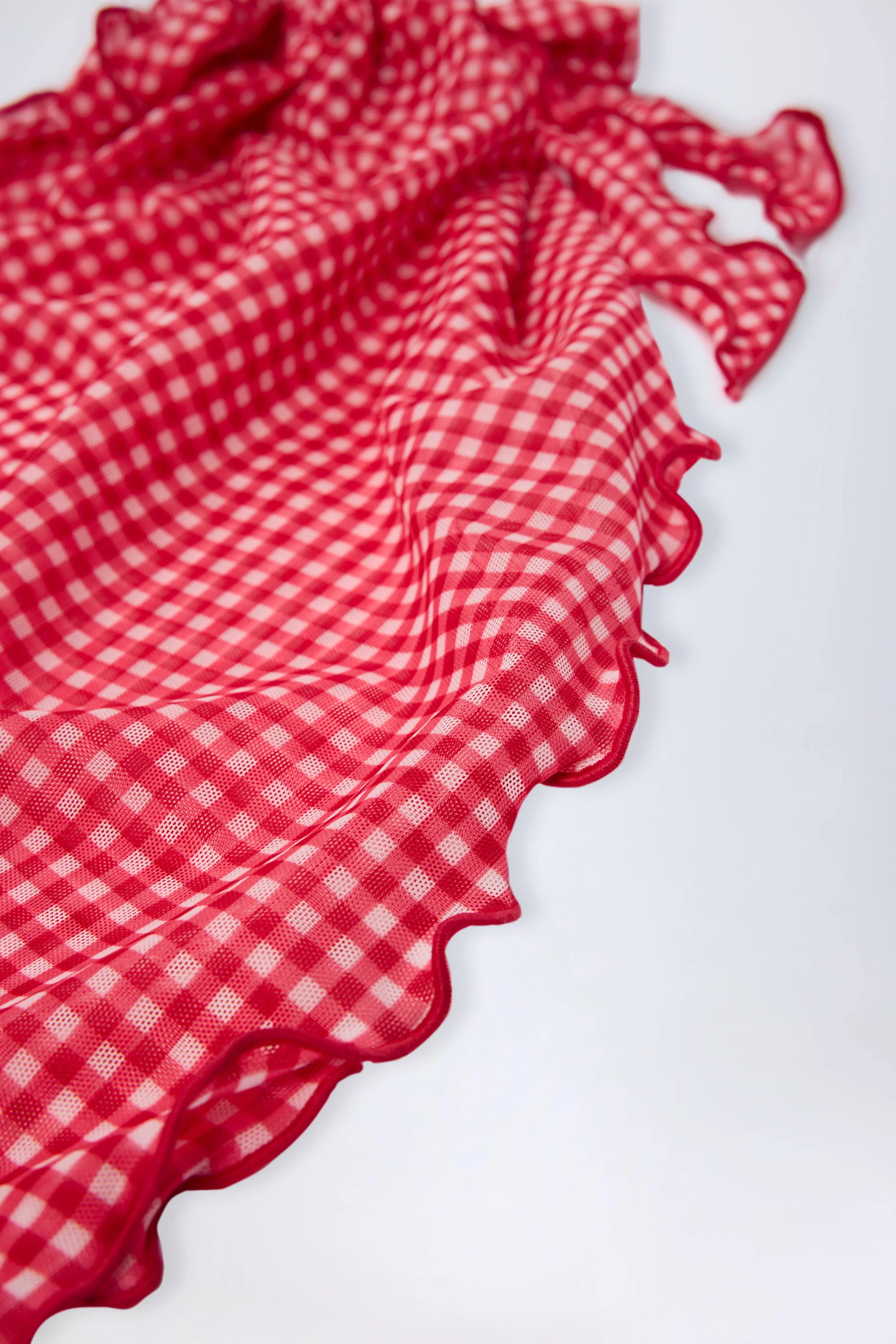 Side-Tie Sarong in Red Gingham - Image 5