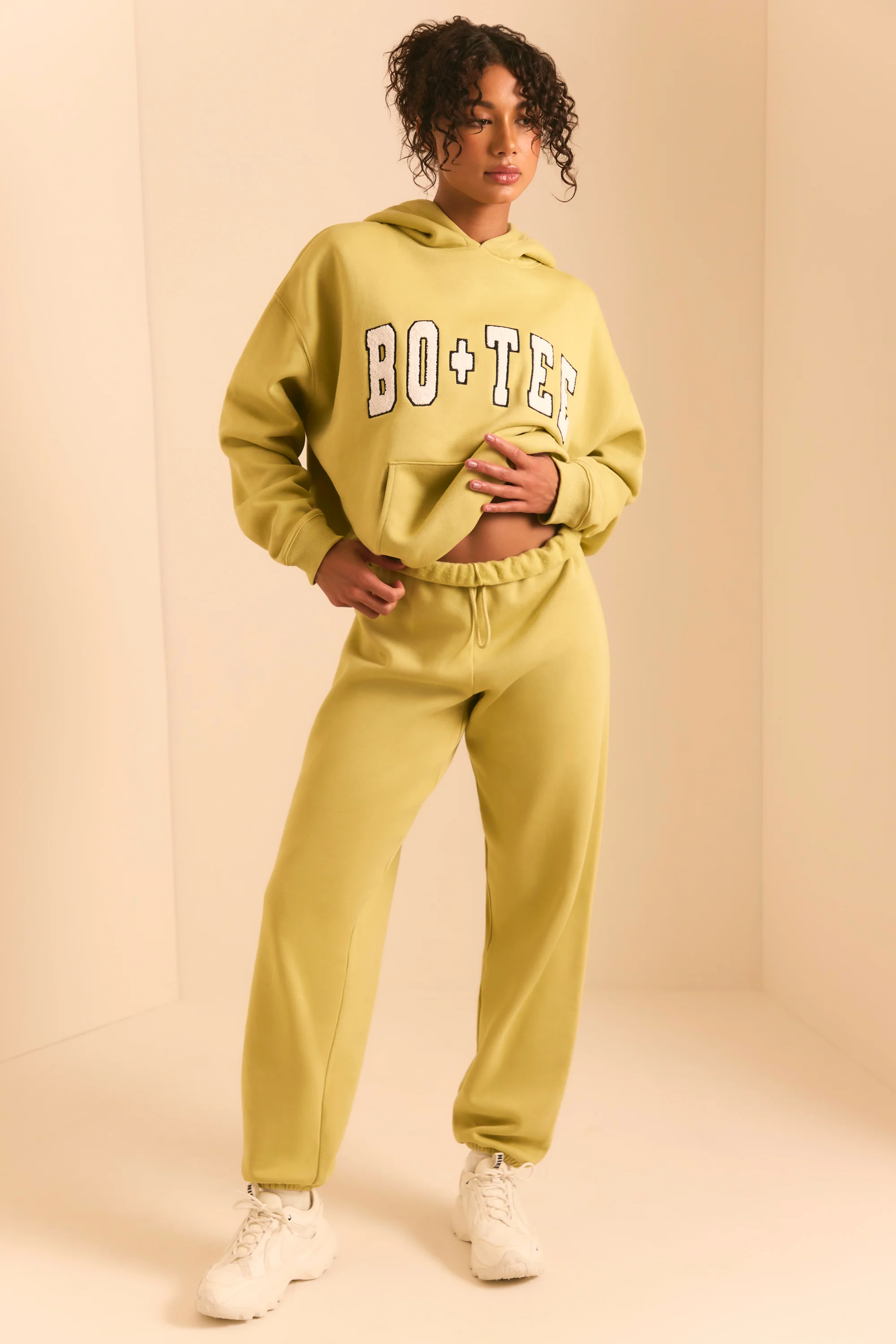 Petite Relaxed Fit Joggers in Matcha Green - Image 6