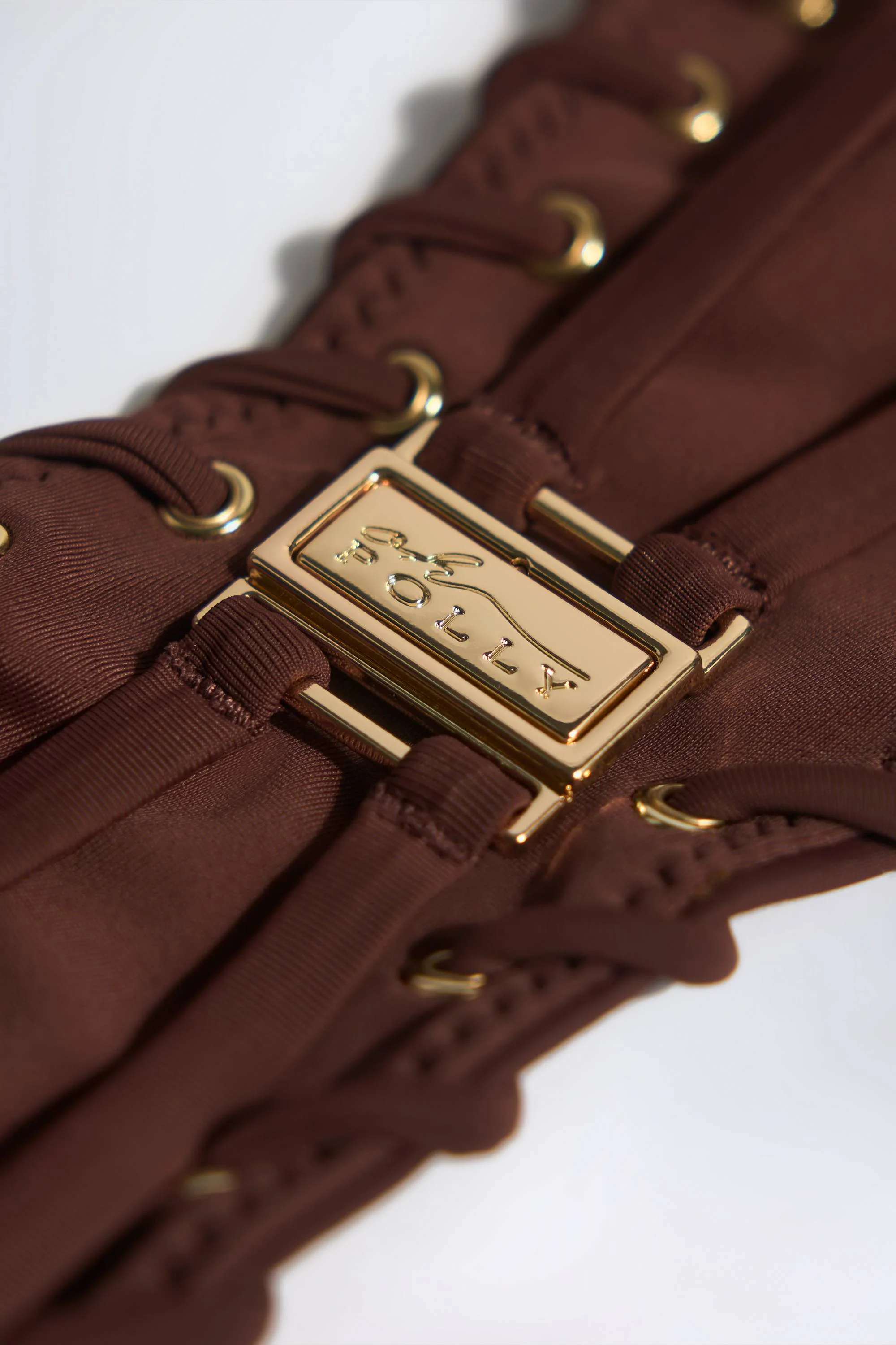 Bandeau Bikini Top in Chocolate Brown - Image 5