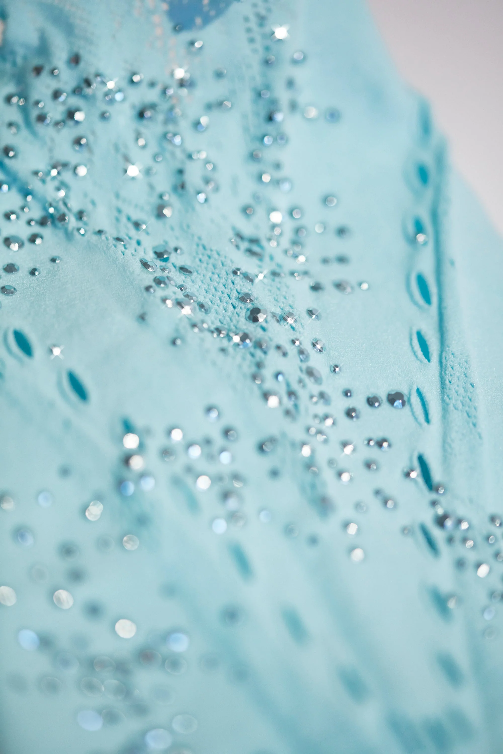 Embellished Cropped Shrug in Ice Blue - Image 11