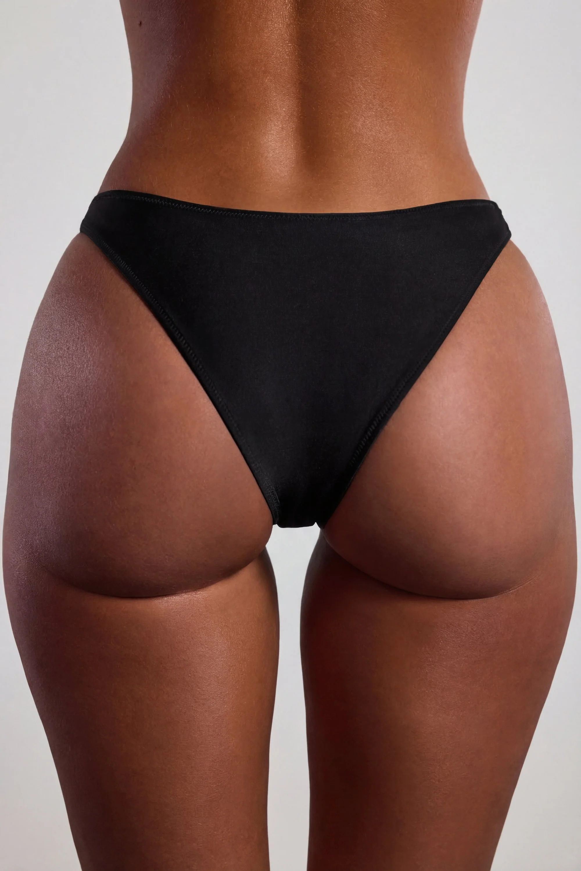 Bead-Embellished Bandeau Bikini Top in Black - Image 7