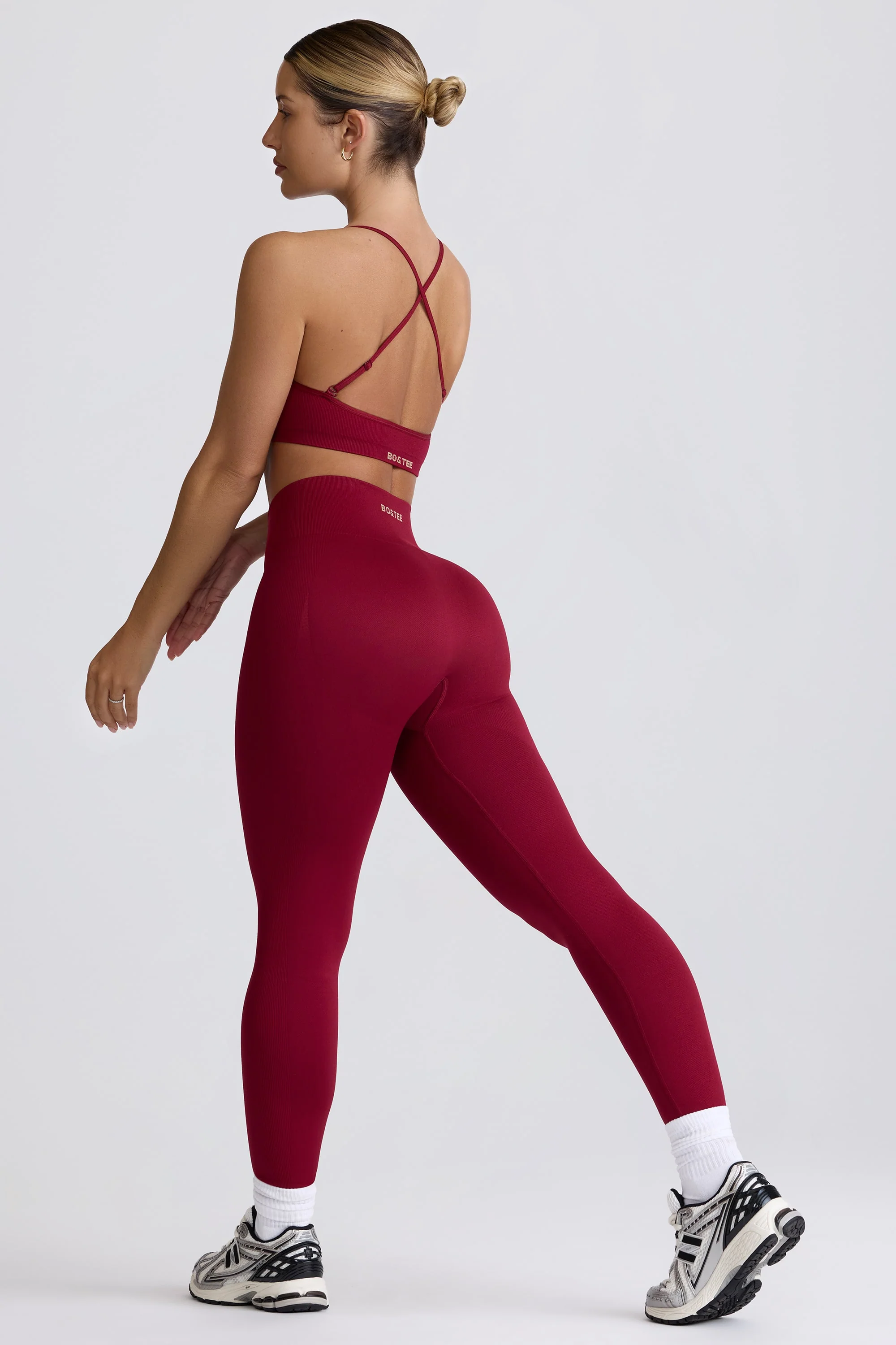 Super Sculpt Seamless Leggings in Burgundy - Image 10