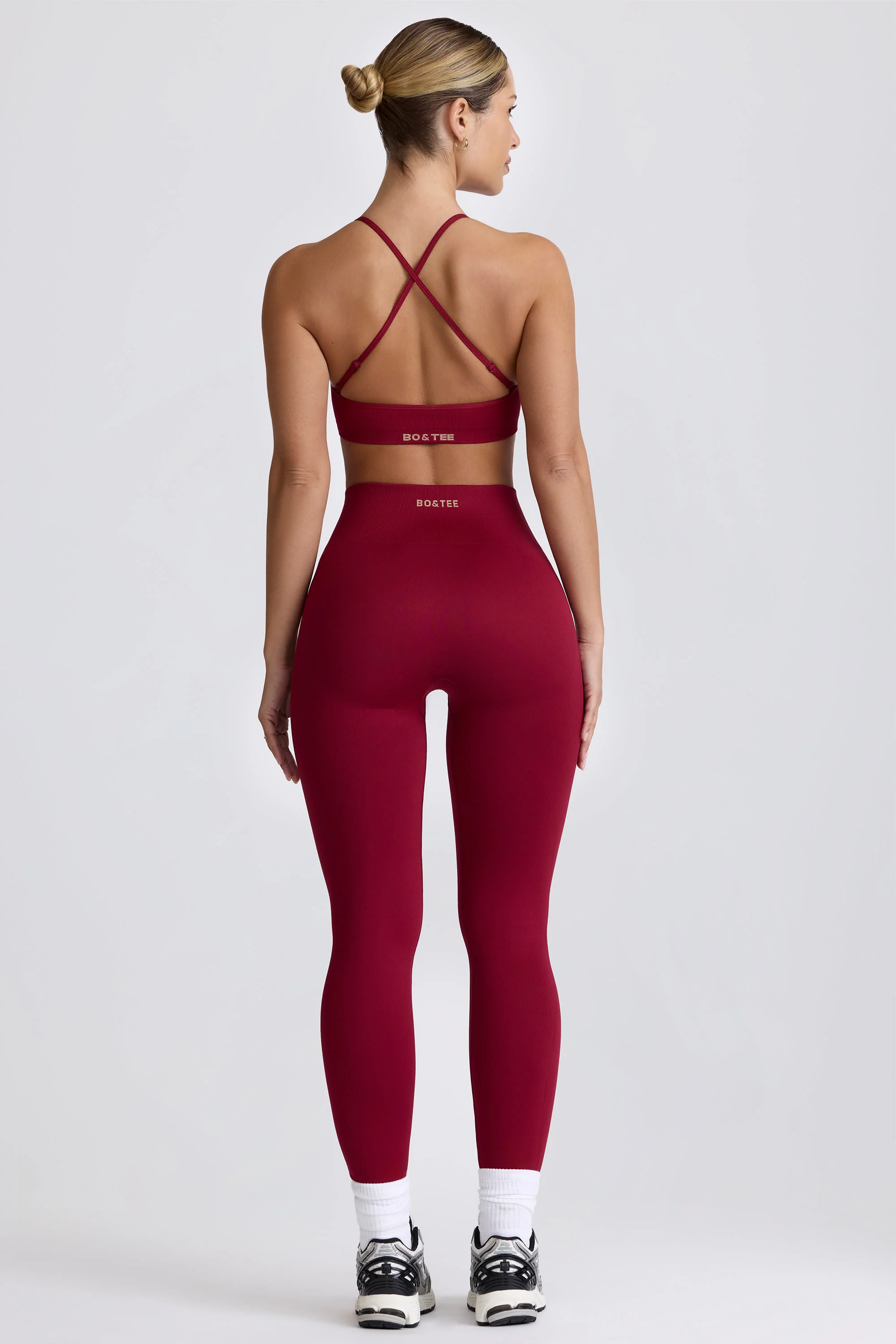 Super Sculpt Seamless Leggings in Burgundy - Image 3